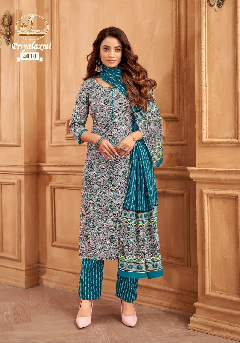 Priyalaxmi Vol 4 By Miss World Cotton Surat Kurti With Bottom Dupatta Wholesale Market